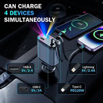 CARGADOR PARA CARRO 4 EN 1